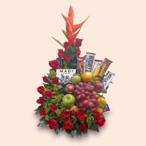 arreglos florales con frutas y chocolates floristeria en bogota